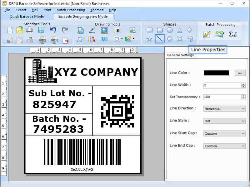 Screenshot of Warehousing Barcode Generator