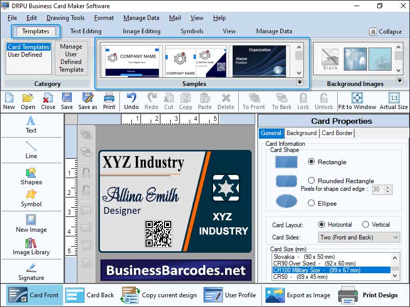 Business Card Making Program