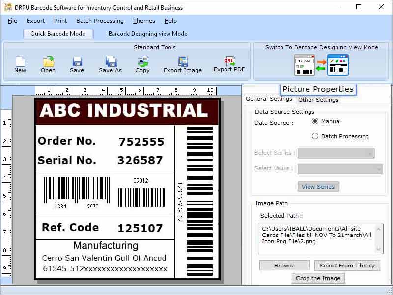 Screenshot of Retail Barcodes Maker