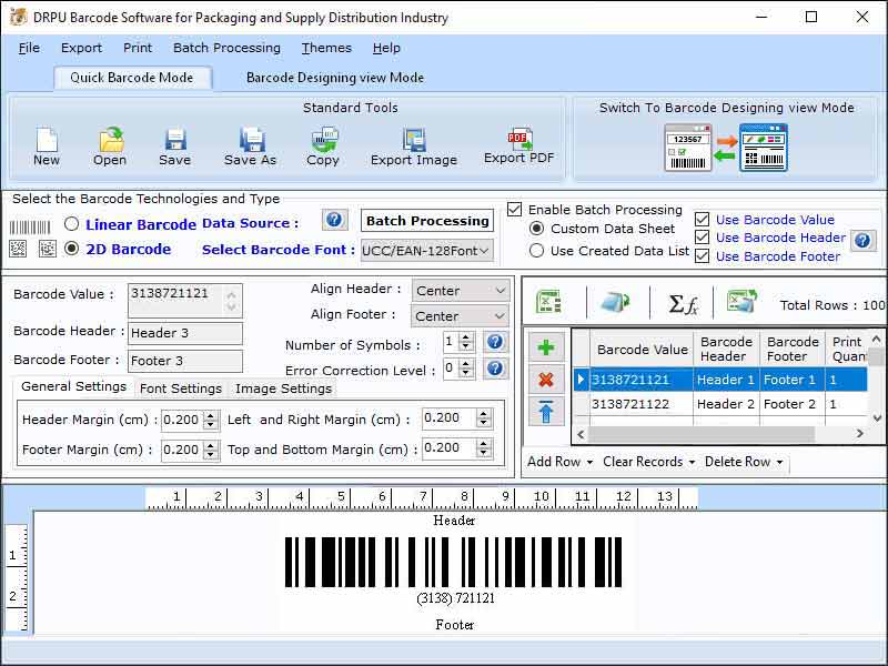 Packaging Barcode Label Generator