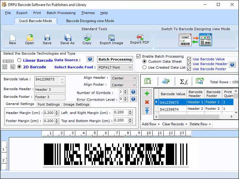 Screenshot of Publishers Barcode Generator Software