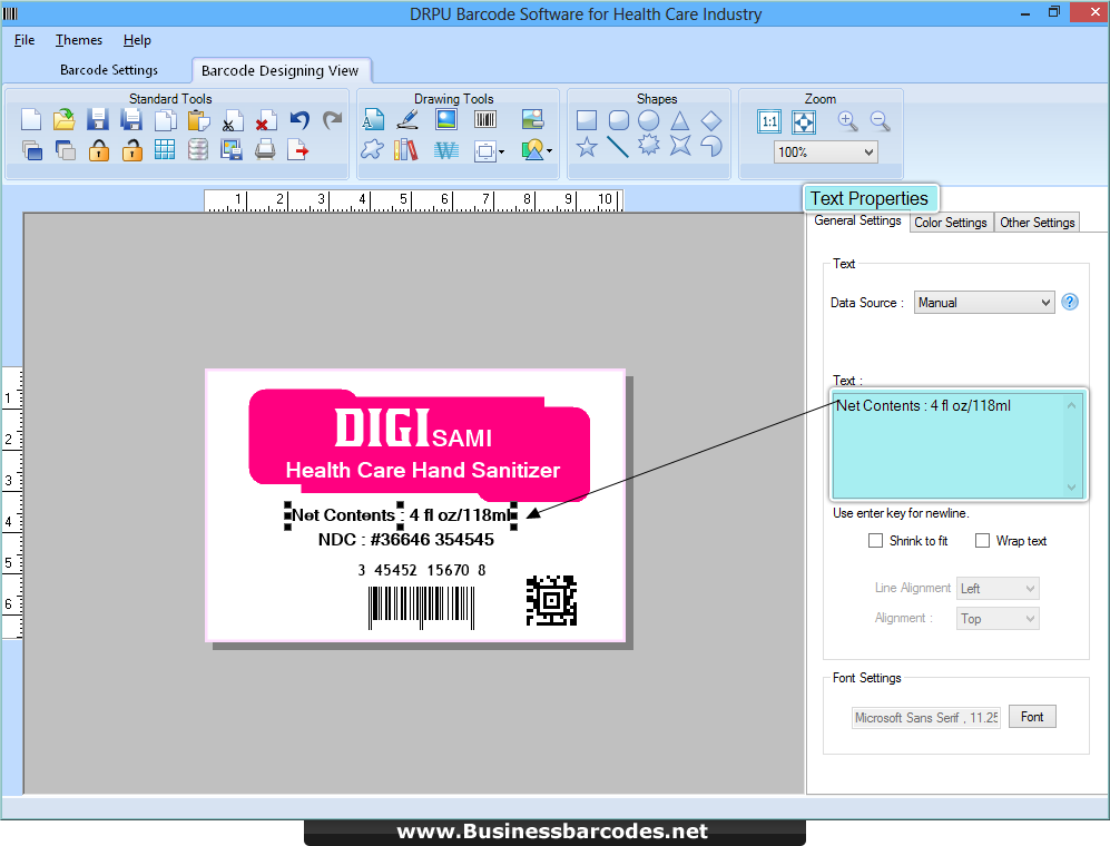 Healthcare bar code label designing program Healthcare bar code label designing program