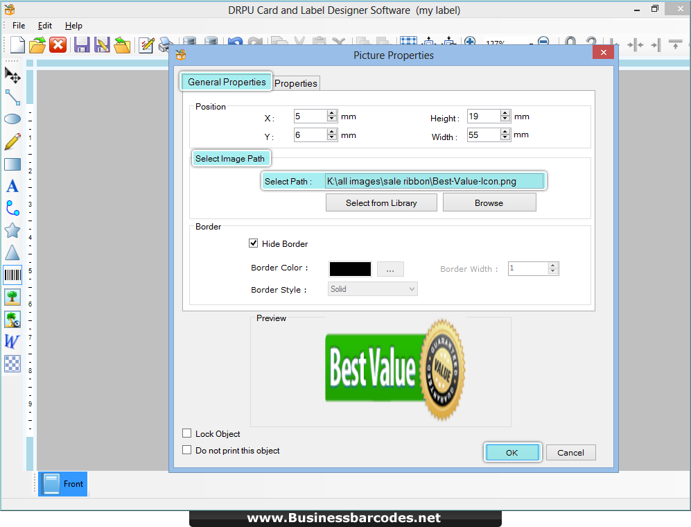 Card and label designing program Card and label designing program
