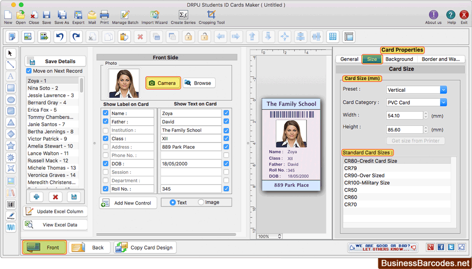 Add Details on ID Card Add Details on ID Card