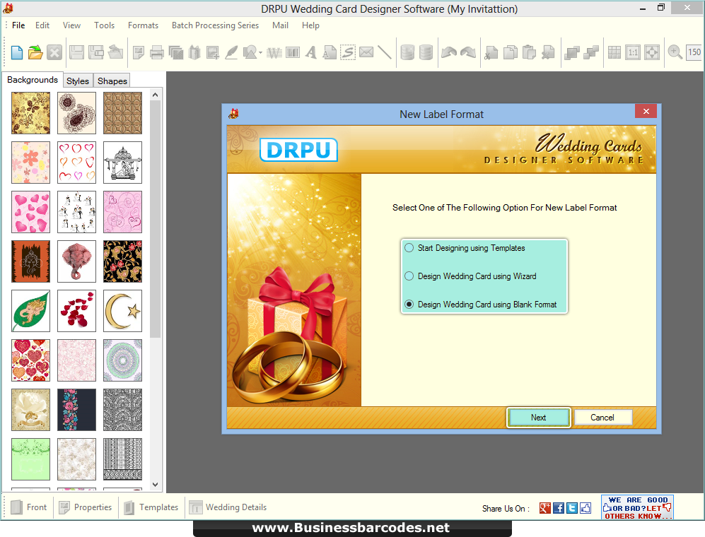 Card and label maker software Wedding Card maker software