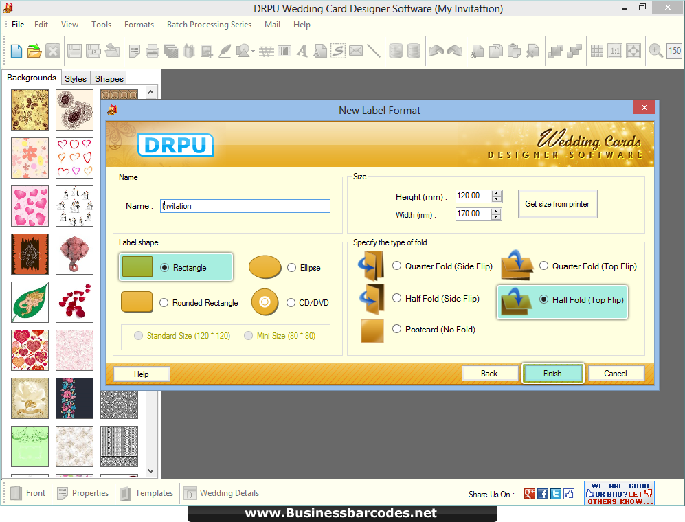 Weding Card designing program Wedding Card label designing program