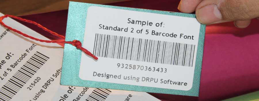 Characters of Standard 2 of 5 Barcode