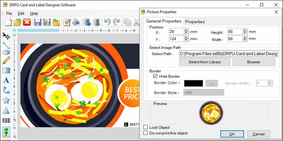 Different Design Elements in Label Designer Software