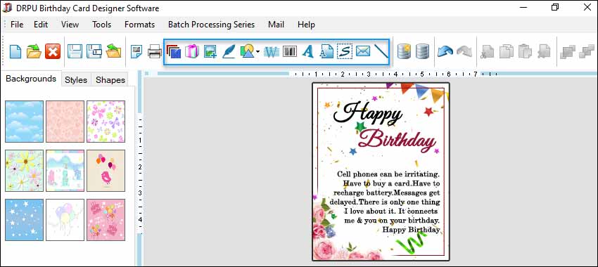 Different Design Elements of Birthday card