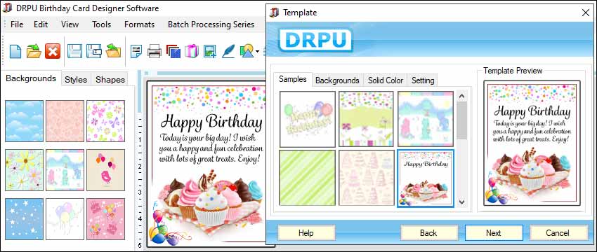 Templates and Libraries in Birthday Card Designs