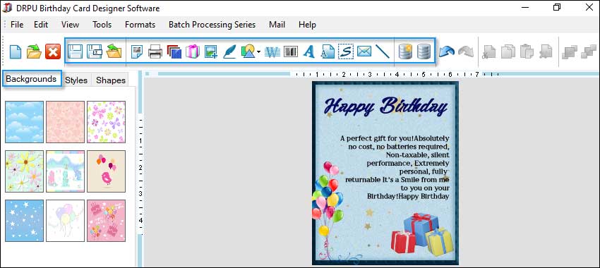 Birthday Card Maker Software Features