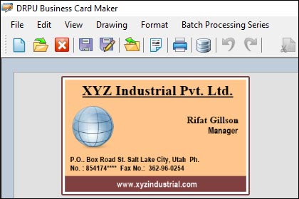 Sample of Business Card Design