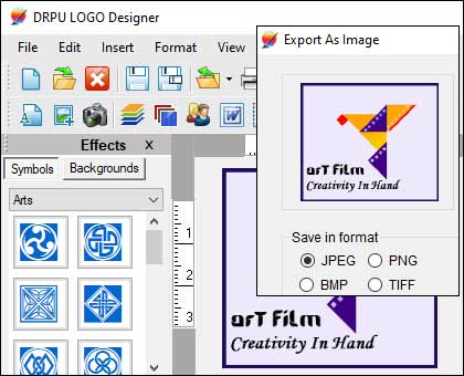 Export the Logo Design