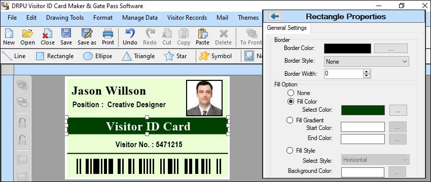 Process of Creating Gate Passes or Visitor Badges