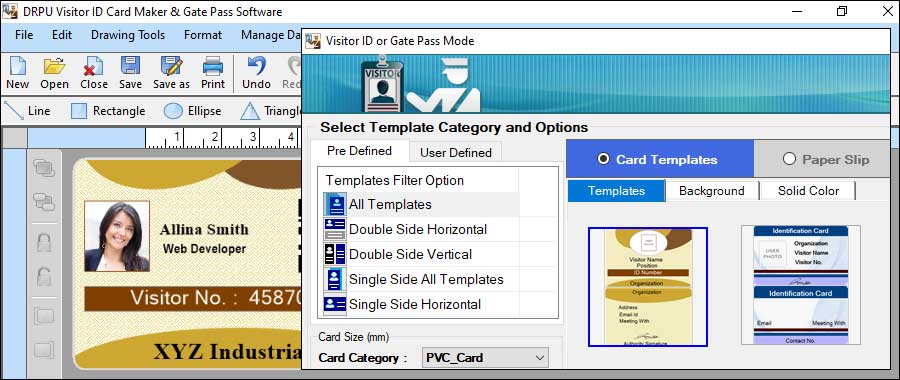 Create Custom Templates using a Gate Pass Maker