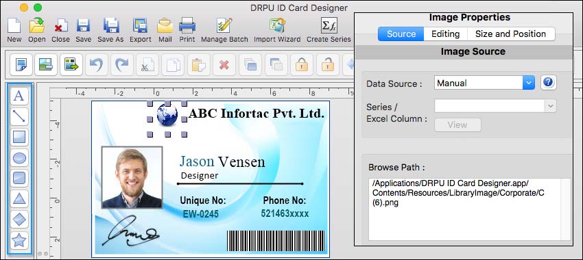 Using Images and Design Elements with ID Badge Maker for Mac