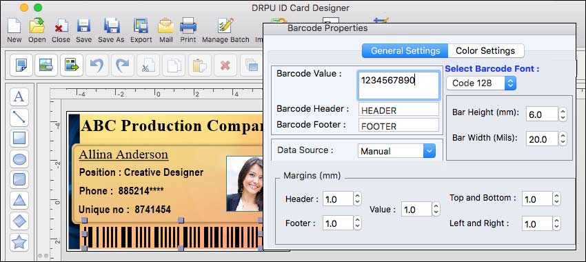 Integration of ID badges maker for Mac