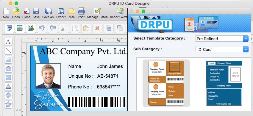 Working of ID Badges Maker