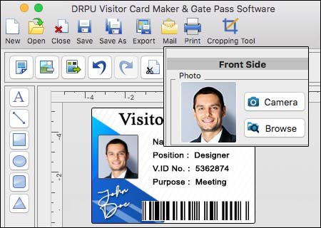 Features of Visitor ID Card Maker for Mac