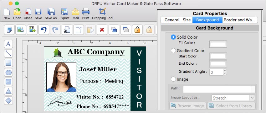 Use Visitors ID Cards Maker for Mac for Your organization
