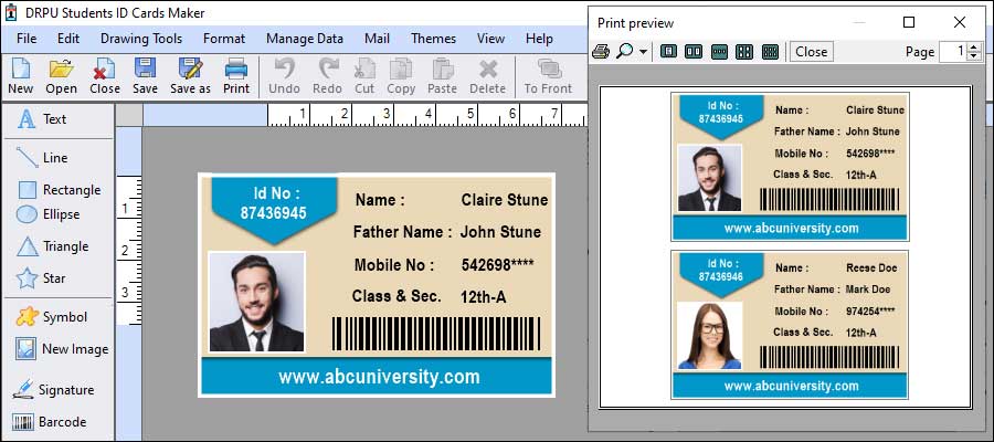 Print Student ID Cards with Barcodes