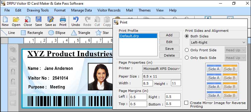 Print Visitor ID Cards in Color