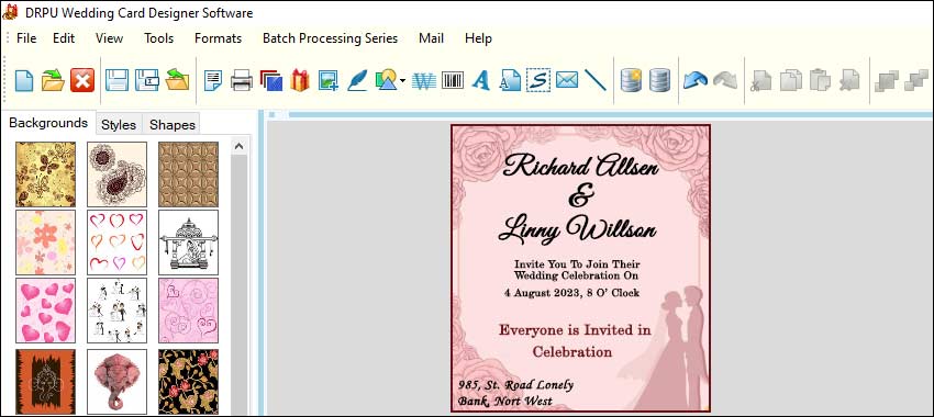 Right Wedding Card Maker Software