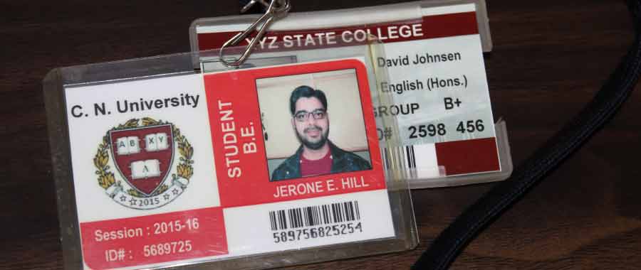 Student ID Badges with Different Designs and Layouts