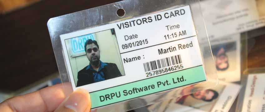 One Time Use Visitor ID Card