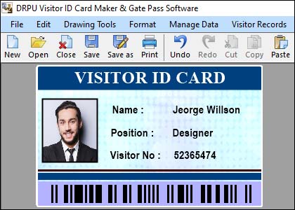 Visitor ID Card Software