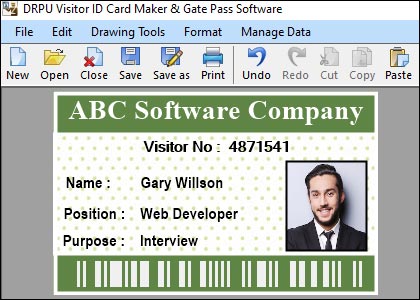 Easy Usage of Visitor ID Card Maker Software