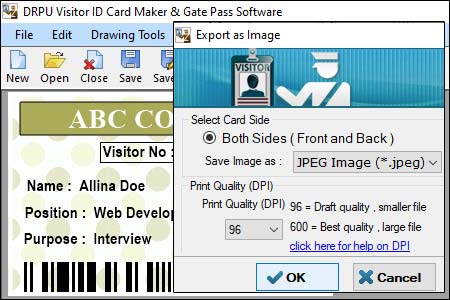 File Formats Supported by Visitor ID Card Software