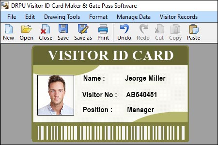Customize the Design of Visitor ID Card