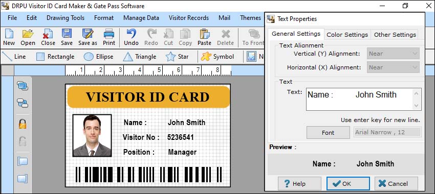 Features of Visitor ID Card Software