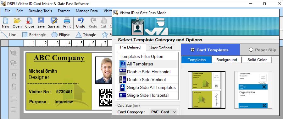 Working of Visitor ID Card Maker