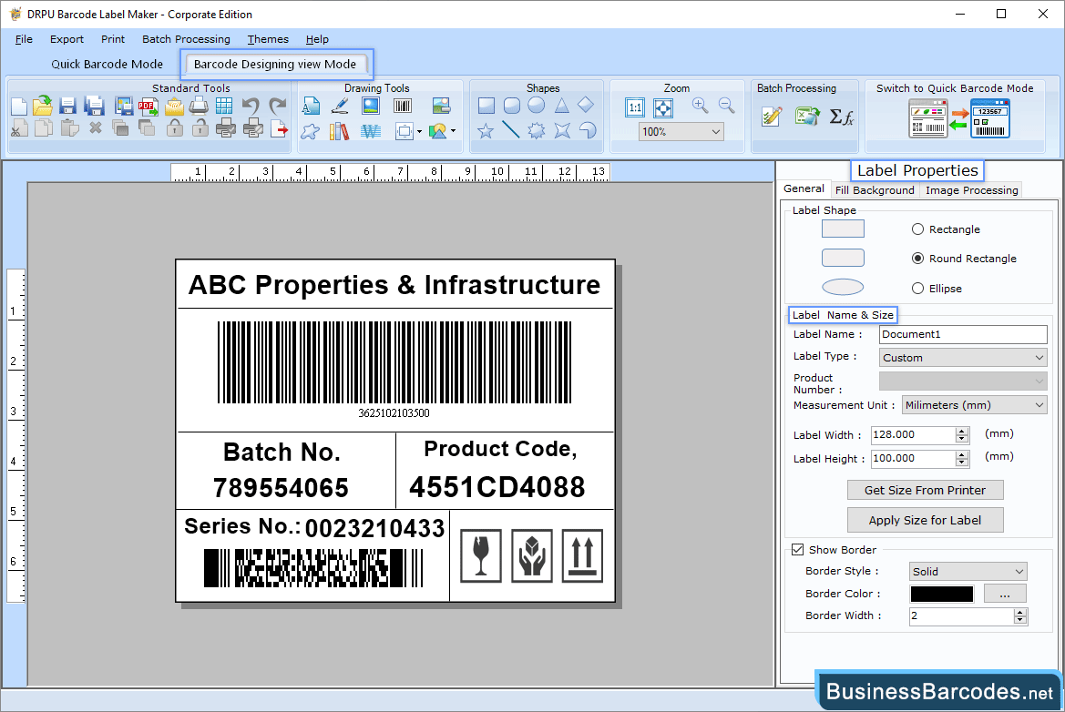Change the Label shape, size and background Change the Label shape, size and background