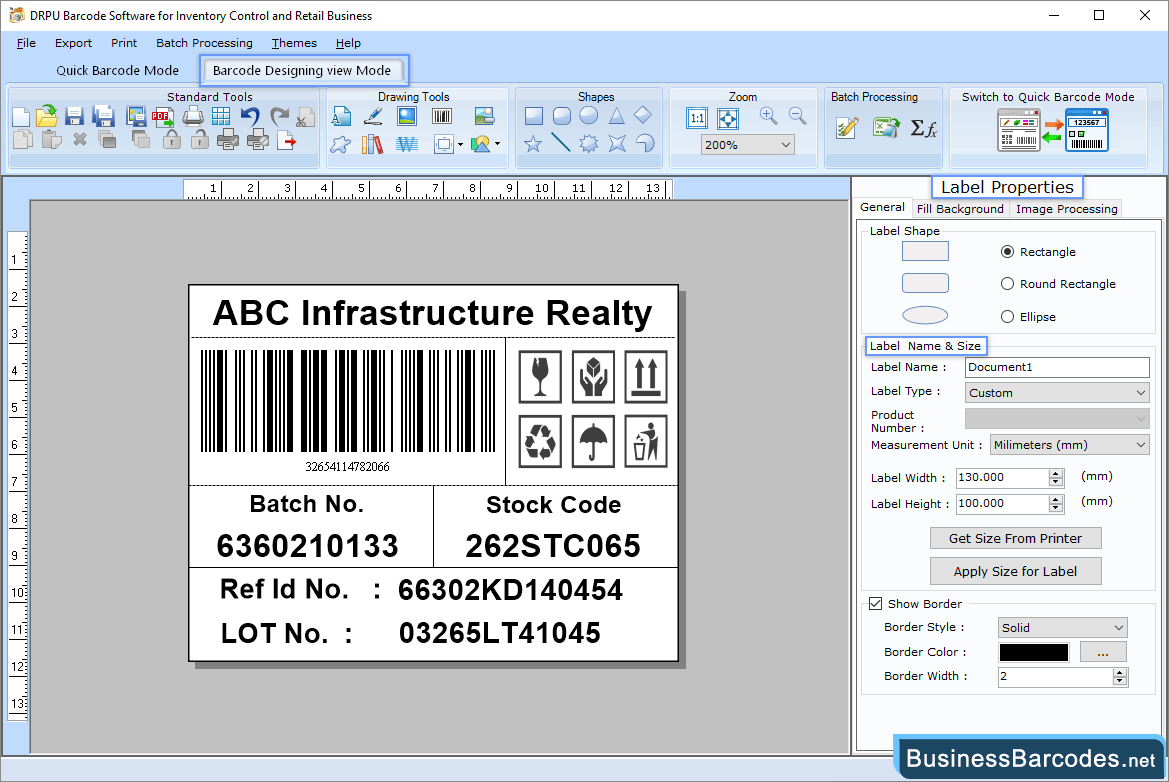 Change the label shape, size, and background Change the label shape, size, and background