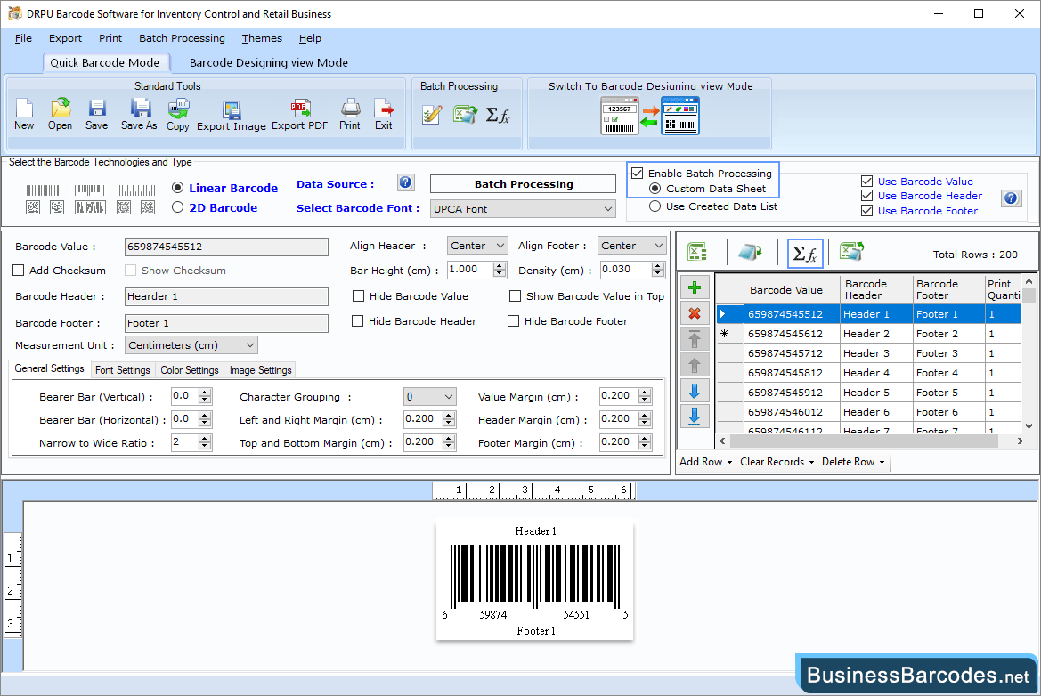 Select technology and type of barcode Select technology and type of barcode