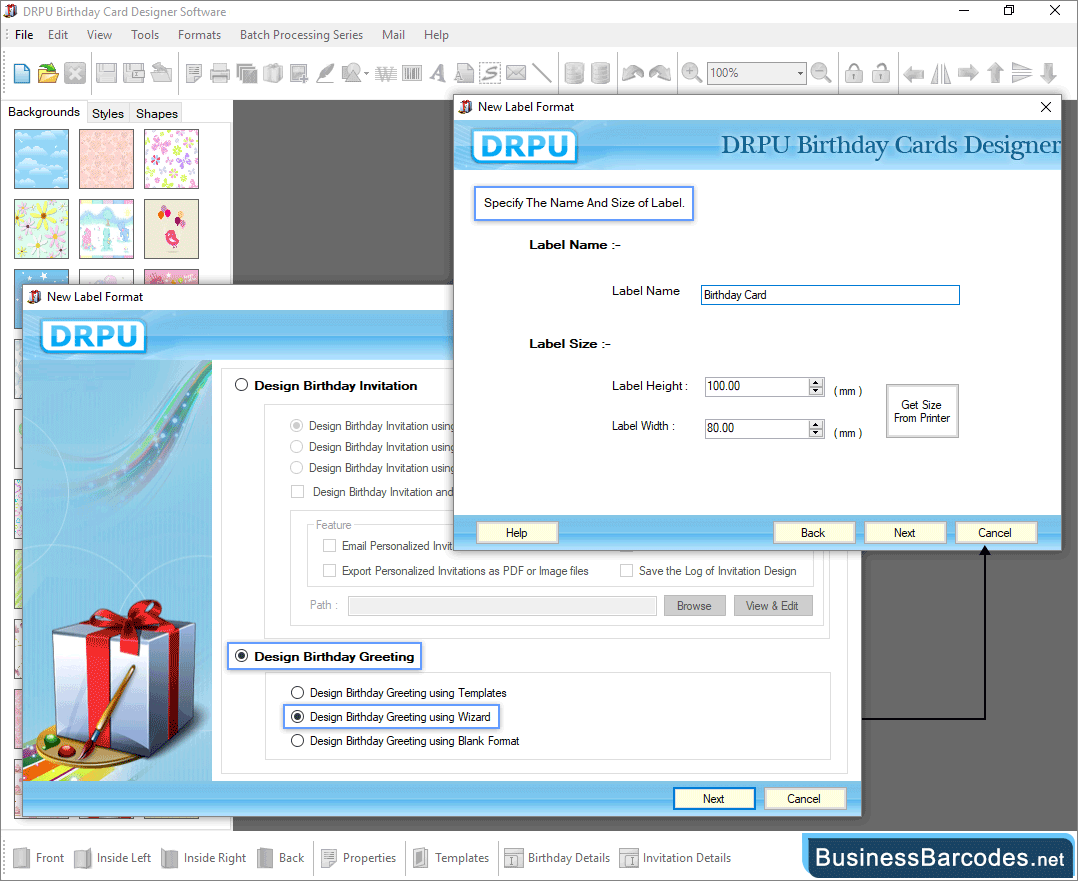 Design Birthday Greeting Using Wizard Design Birthday Greeting Using Wizard