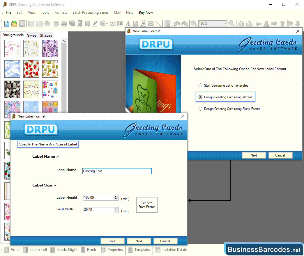 Design greeting card using blank format Design greeting card using blank format