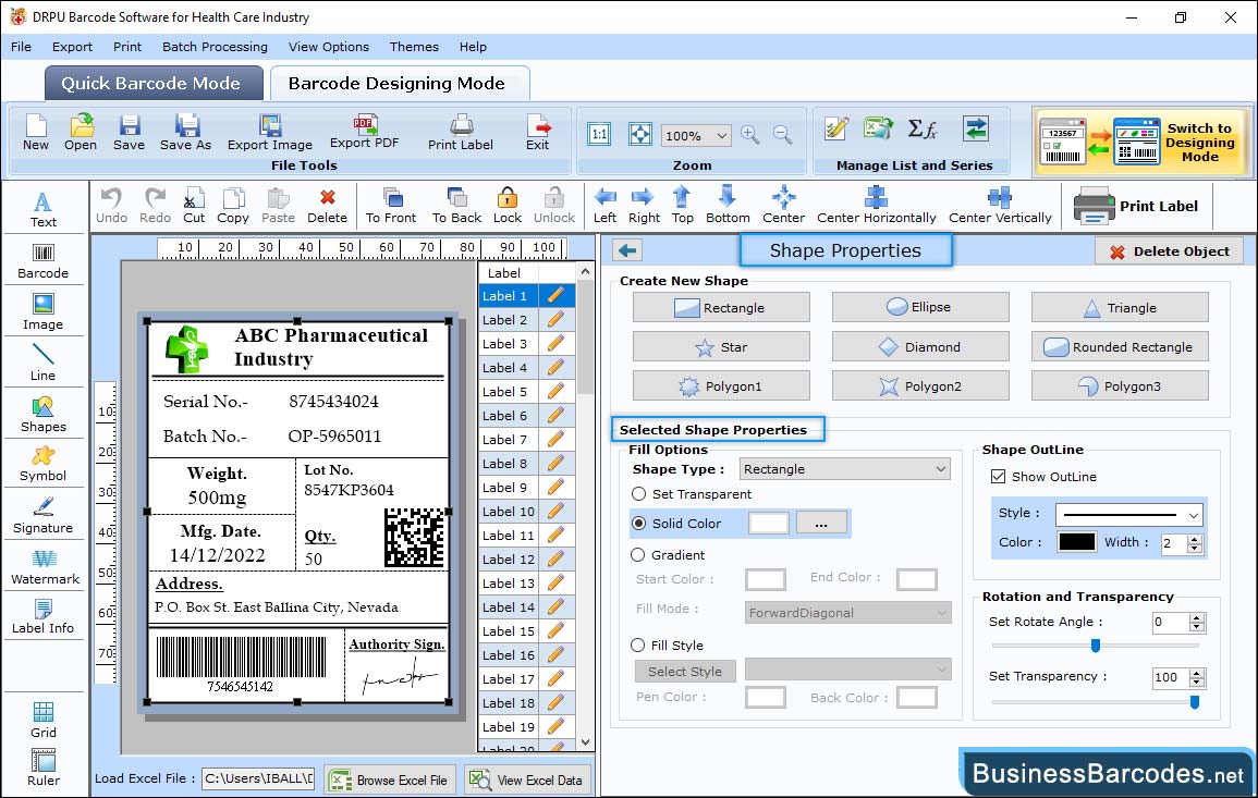 Business Barcodes for Healthcare Industry