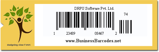 Sample of UPCA Barcode Font  by Barcodes for Healthcare Industry Software