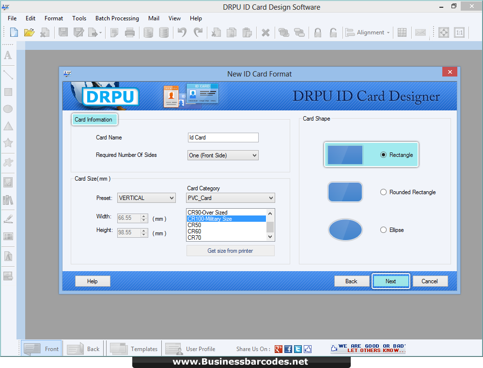 ID card creator program