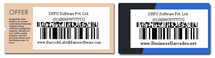 Different Samples of Databar 2D Barcode Font