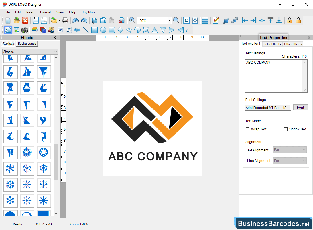 Add text to your logo