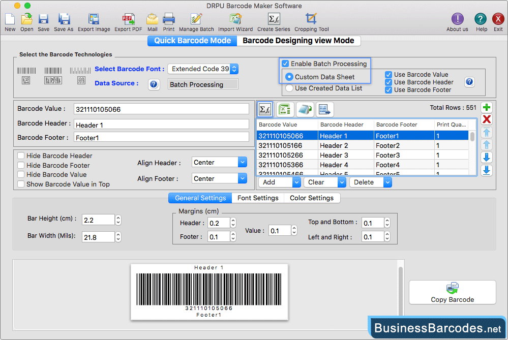 Select barcode technology and type Select barcode technology and type