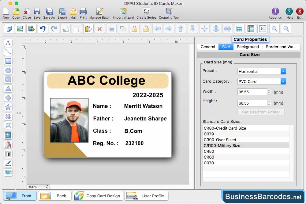Students ID Cards Maker for Mac screenshot