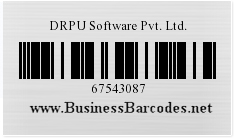 Sample of USPS Sack Label Barcode Font generated by Mac Edition 