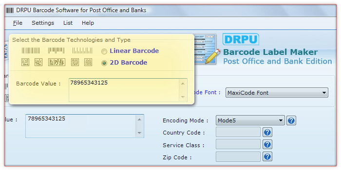 Maxicode 2D Barcode Font