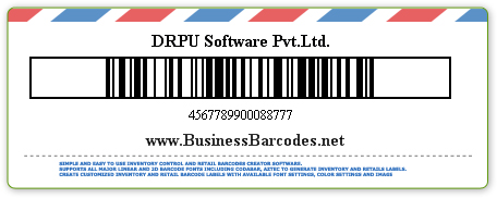 Sample of Code 128 Barcode Font  by Barcodes for Post Office Software
